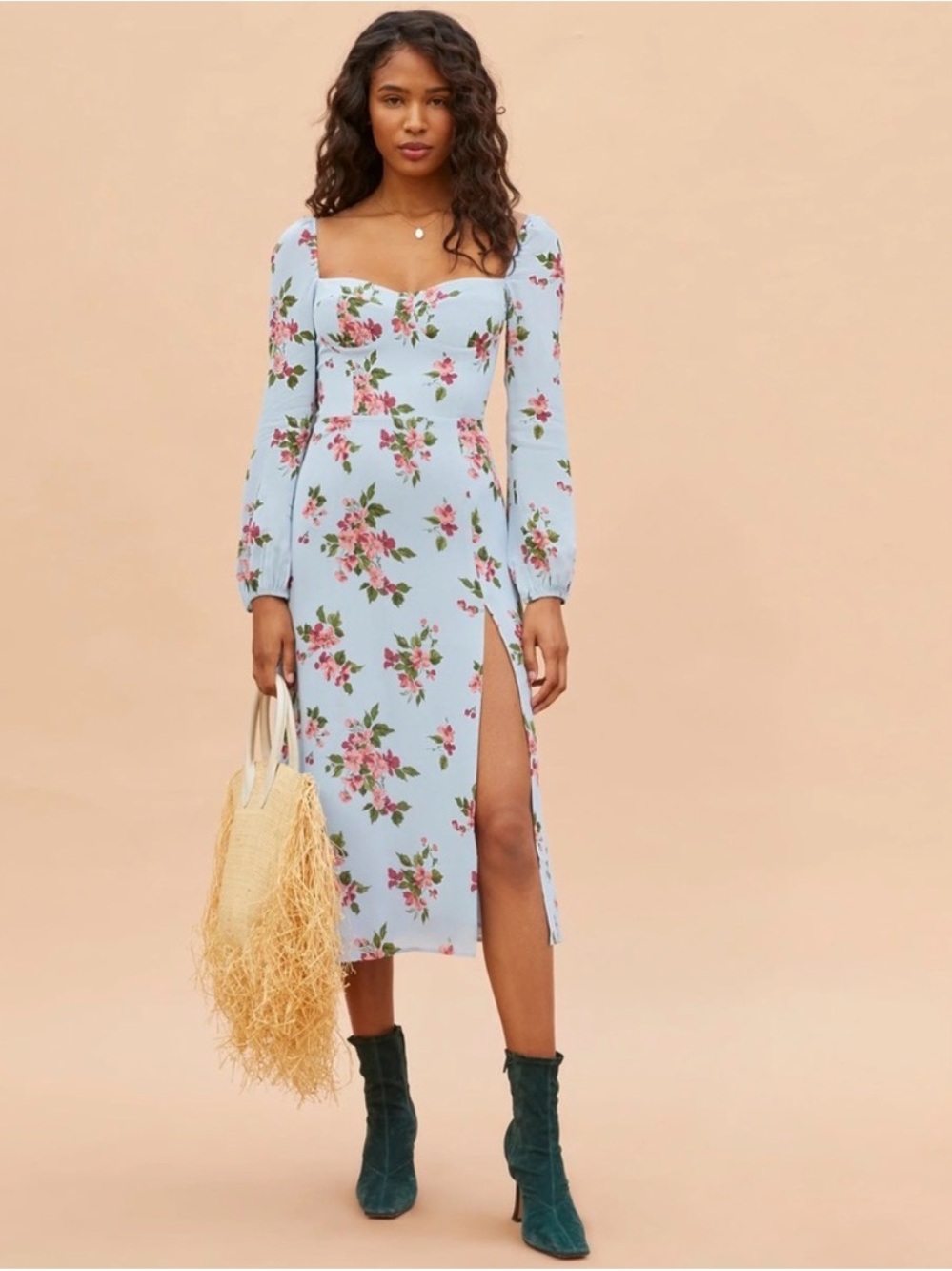 Reformation Shelby Midi Dress Giulia Floral Size 6